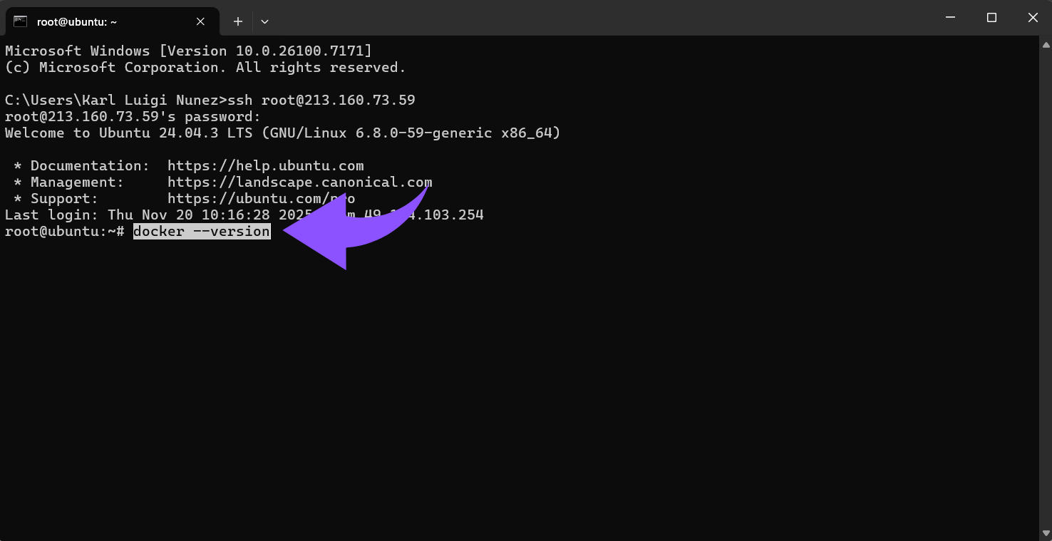 docker &ndash;version.png