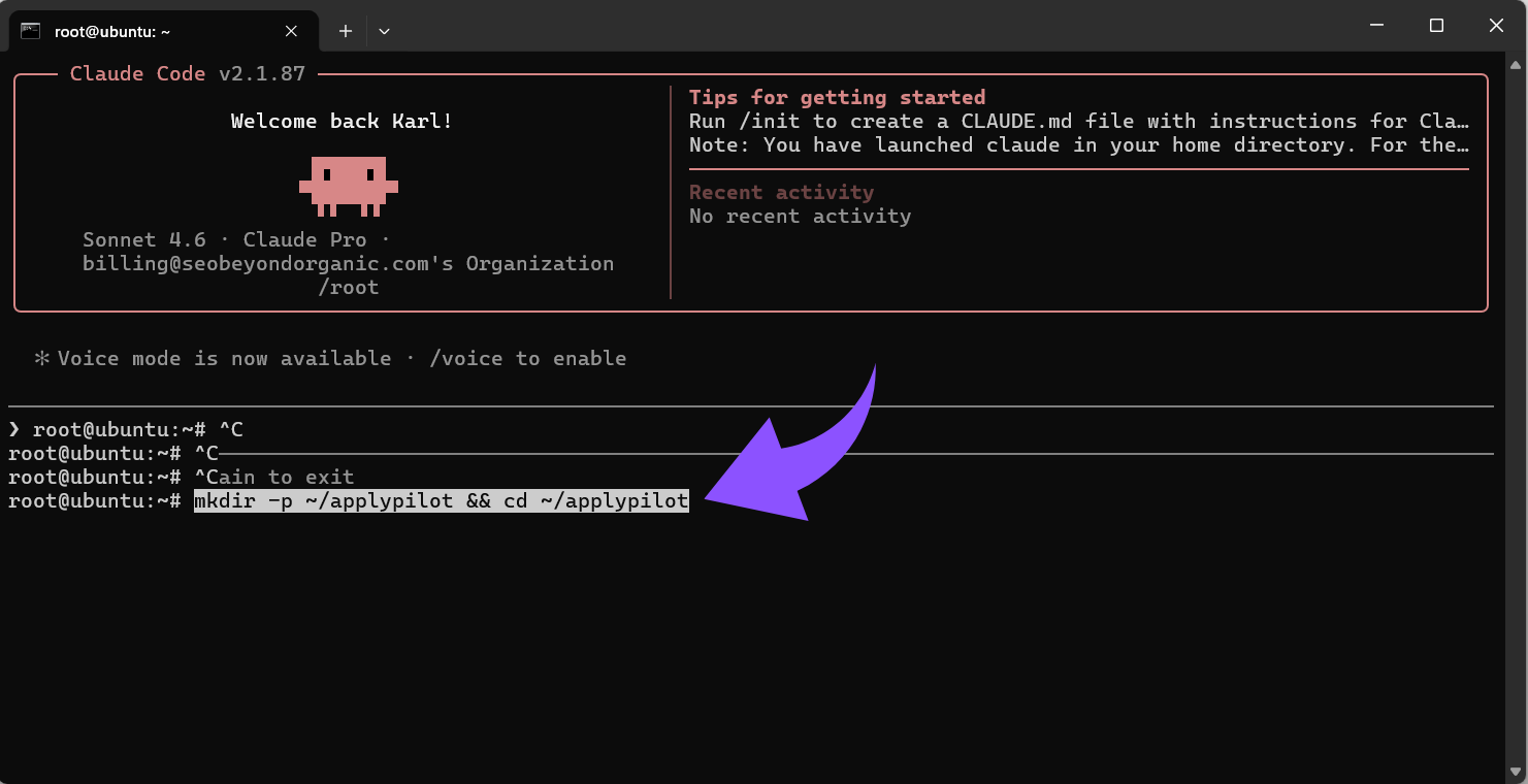 mkdir -p ~applypilot && cd ~applypilot.png