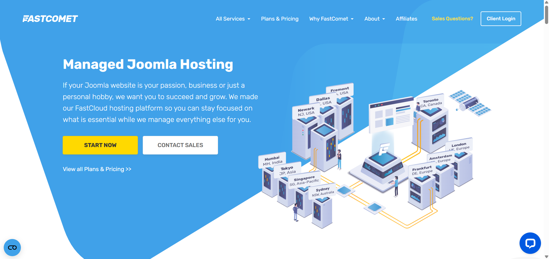 Fastcomet webpage