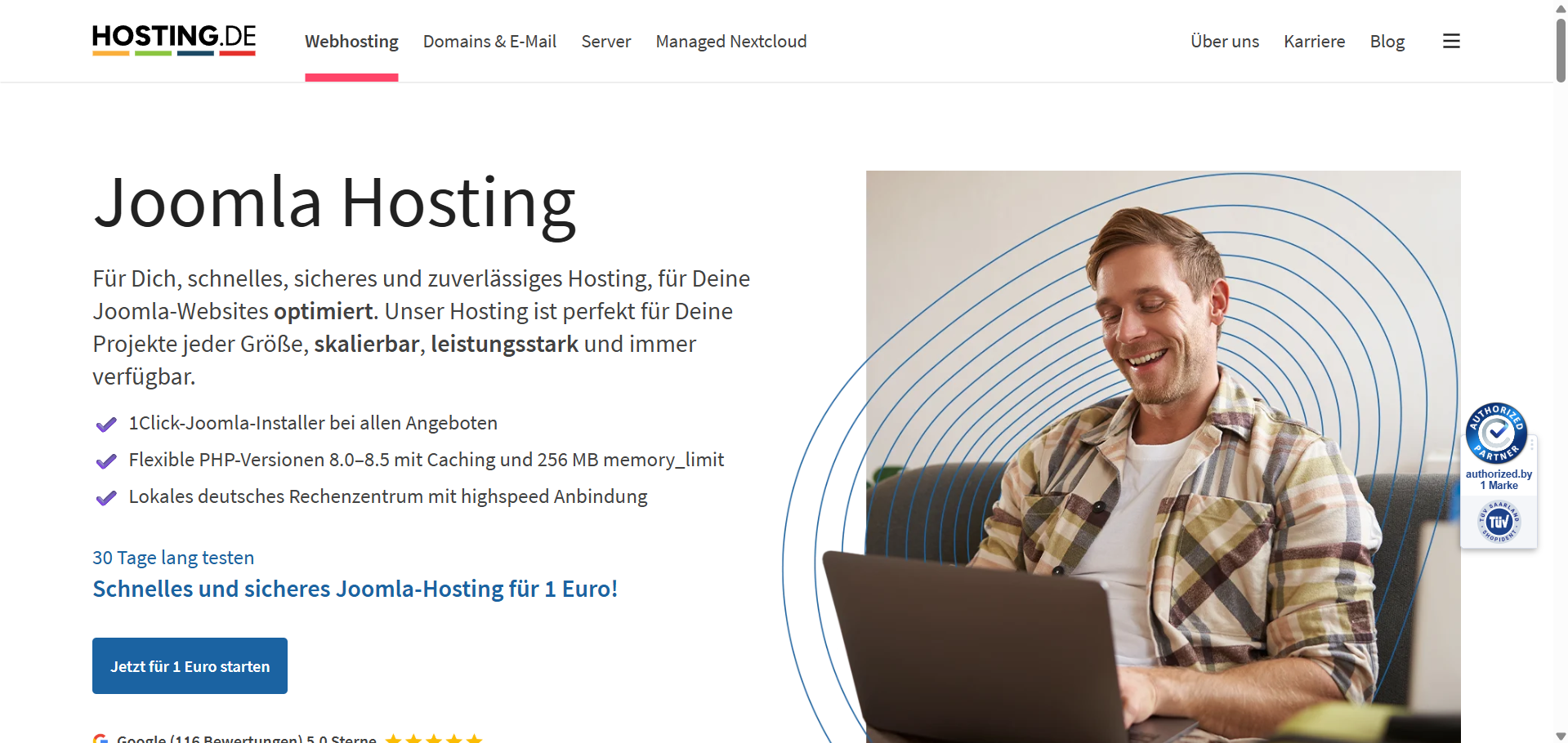 Hosting.de wep page
