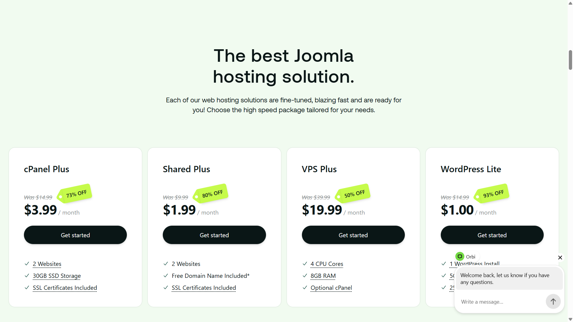 Hosting.com Pricing