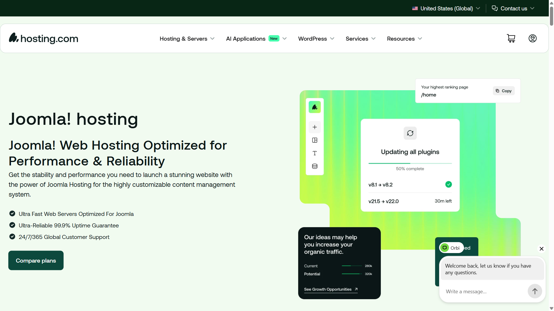 Hosting.com Web Page