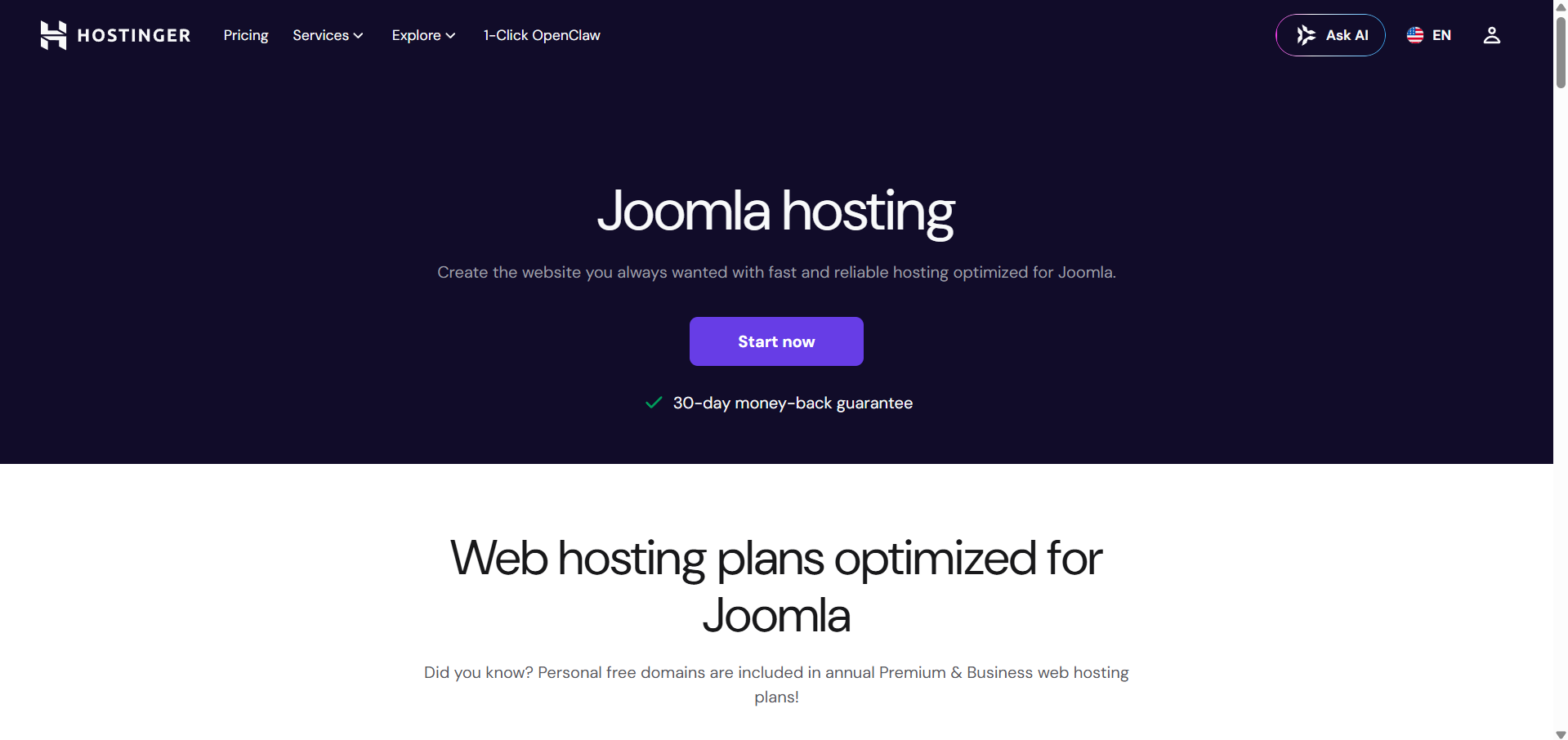 Hostinger Web Page