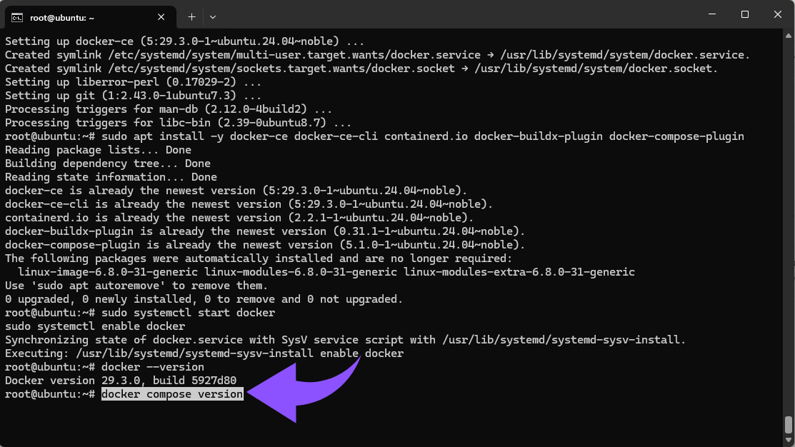 docker compose version.png