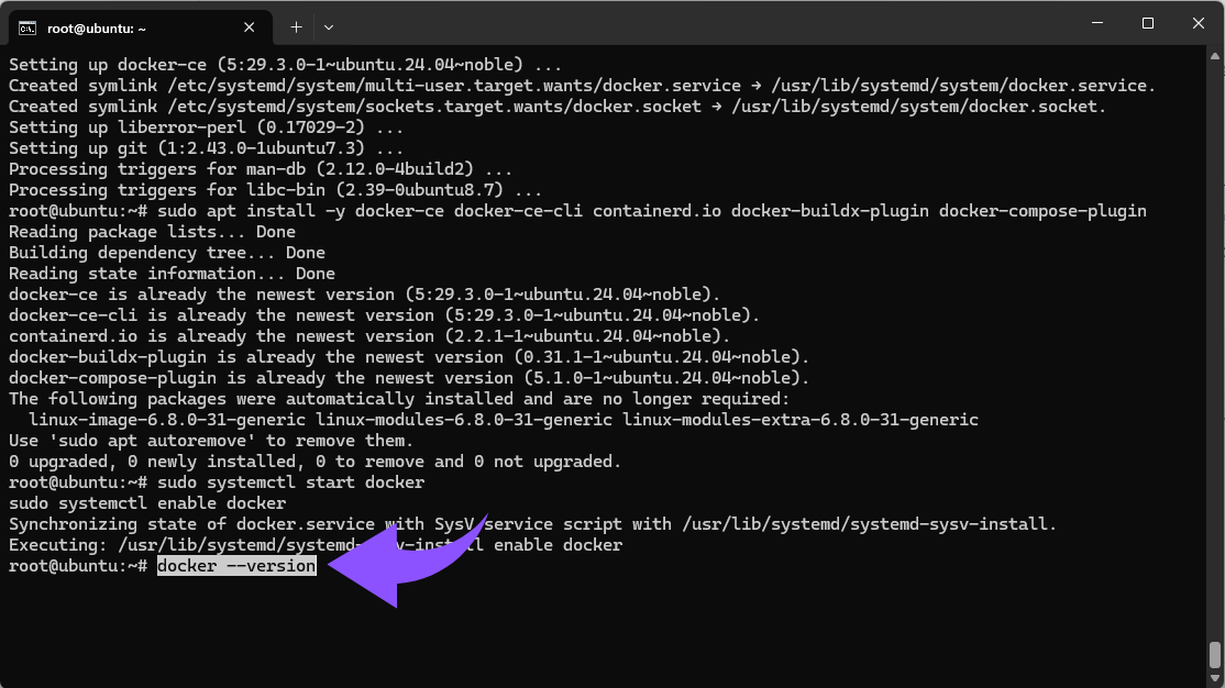 docker &ndash;version.png