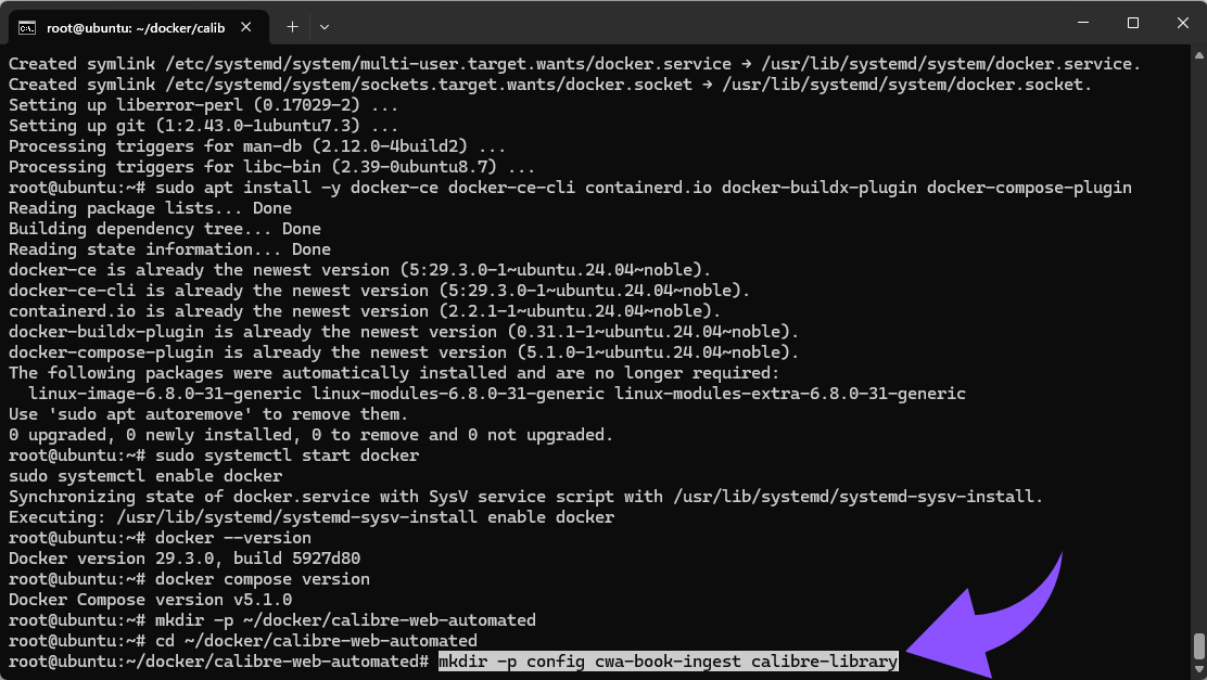 mkdir -p config cwa-book-ingest calibre-library.png