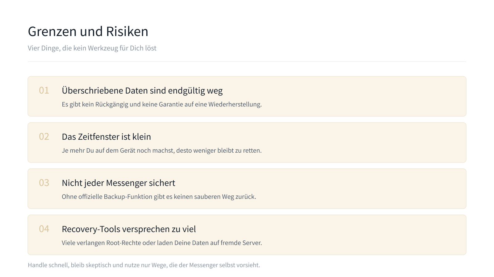 Chat Wiederherstellung