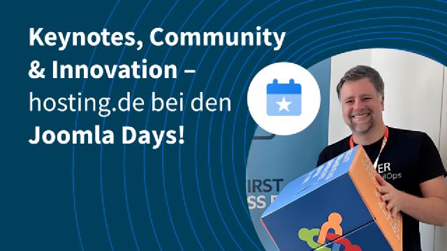 Die Joomla-Community DACH lädt zur spannenden Konferenz, David Jardin als Keynote und hosting.de GmbH als Sponsor Die Joomla-Community DACH lädt zur spannenden Konferenz, David Jardin als Keynote und hosting.de GmbH als Sponsor
