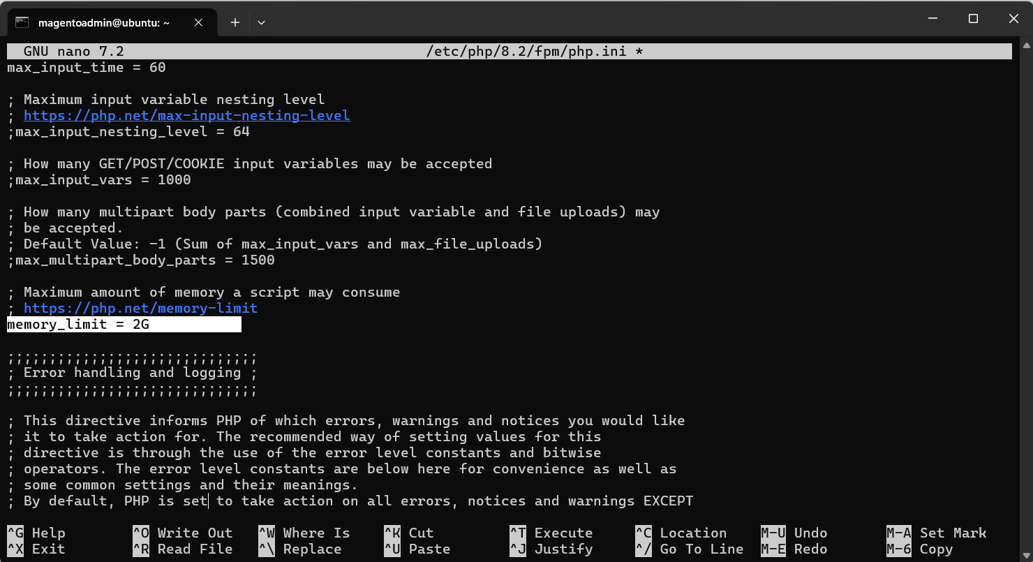 Empfohlene Änderung