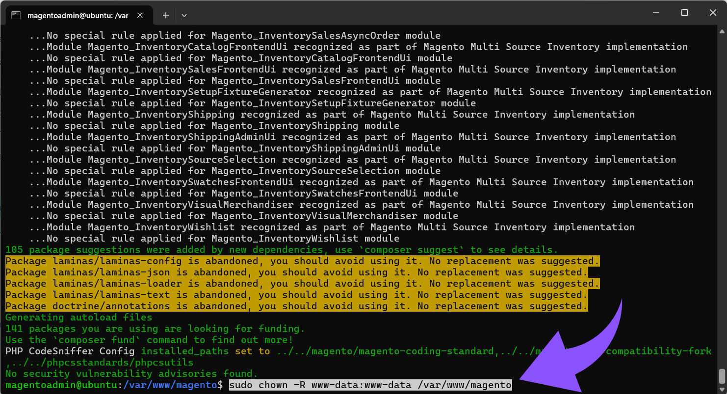 sudo chown -R www-datawww-data varwwwmagento.png
