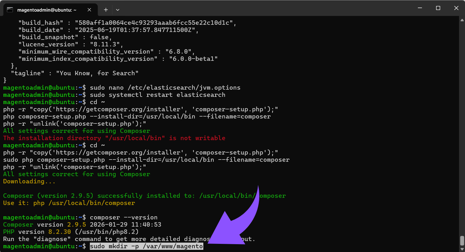 sudo mkdir -p varwwwmagento.png