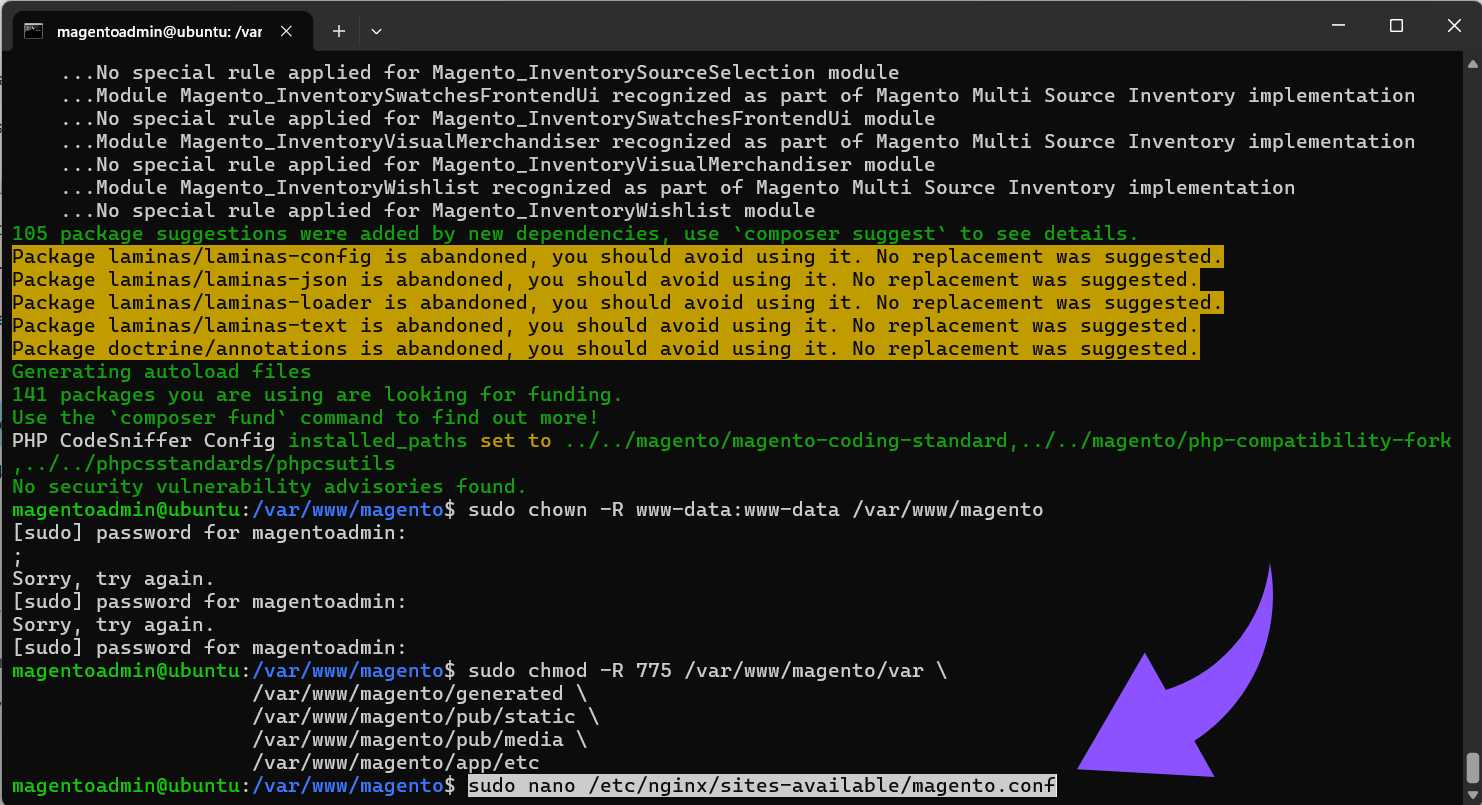 sudo nano etcnginxsites-availablemagento.conf.png