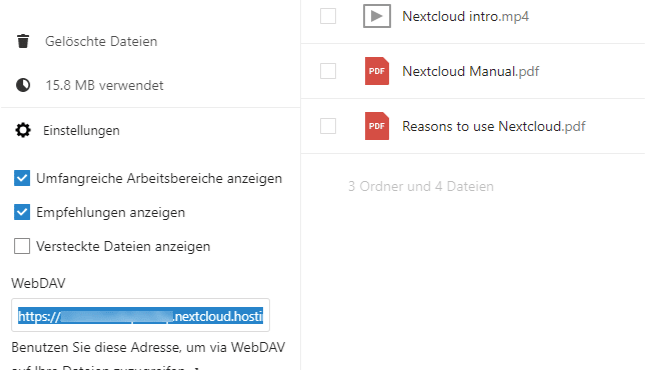 Nextcloud WebDAV URL