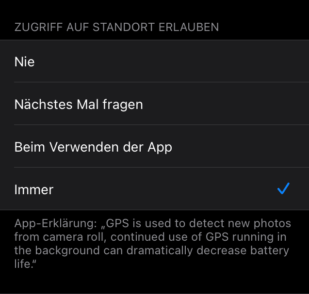 GPS-Dienste unter iOS aktivieren