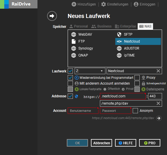 raidrive_nextcloud_einrichten.png