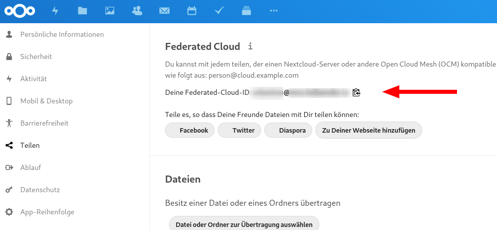 Nextcloud Federated Cloud ID