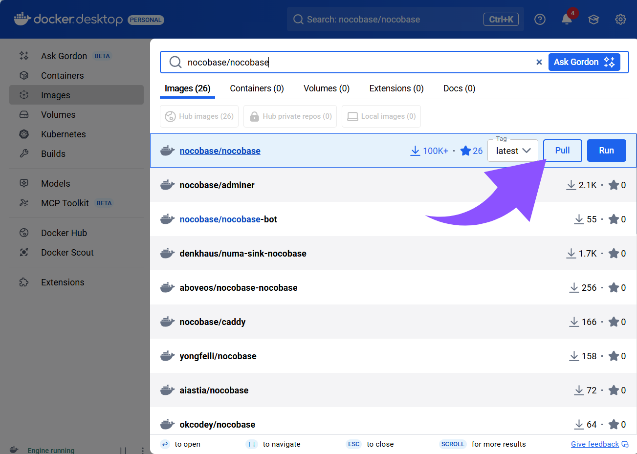 Zieh das NocoBase-Image