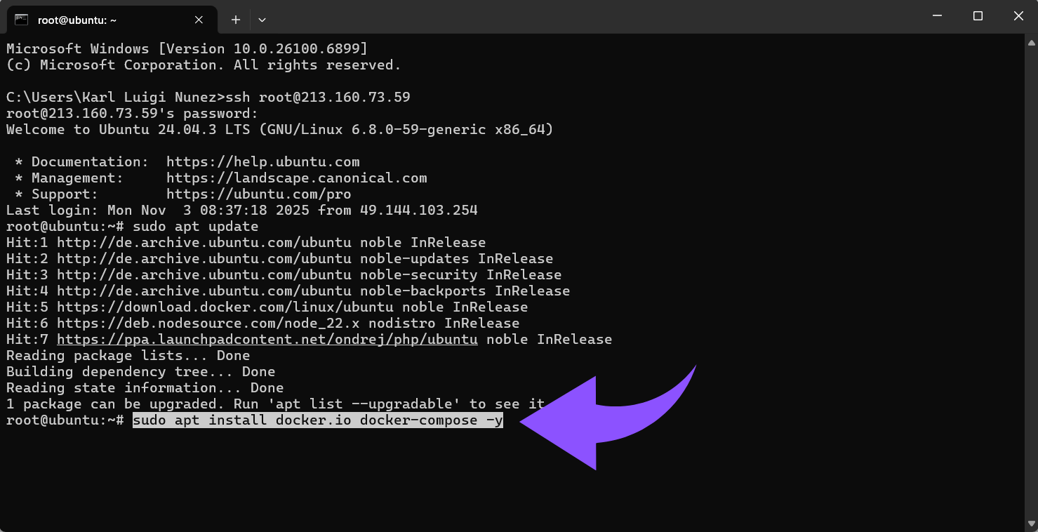 sudo apt install docker.io docker-compose -y (1).png