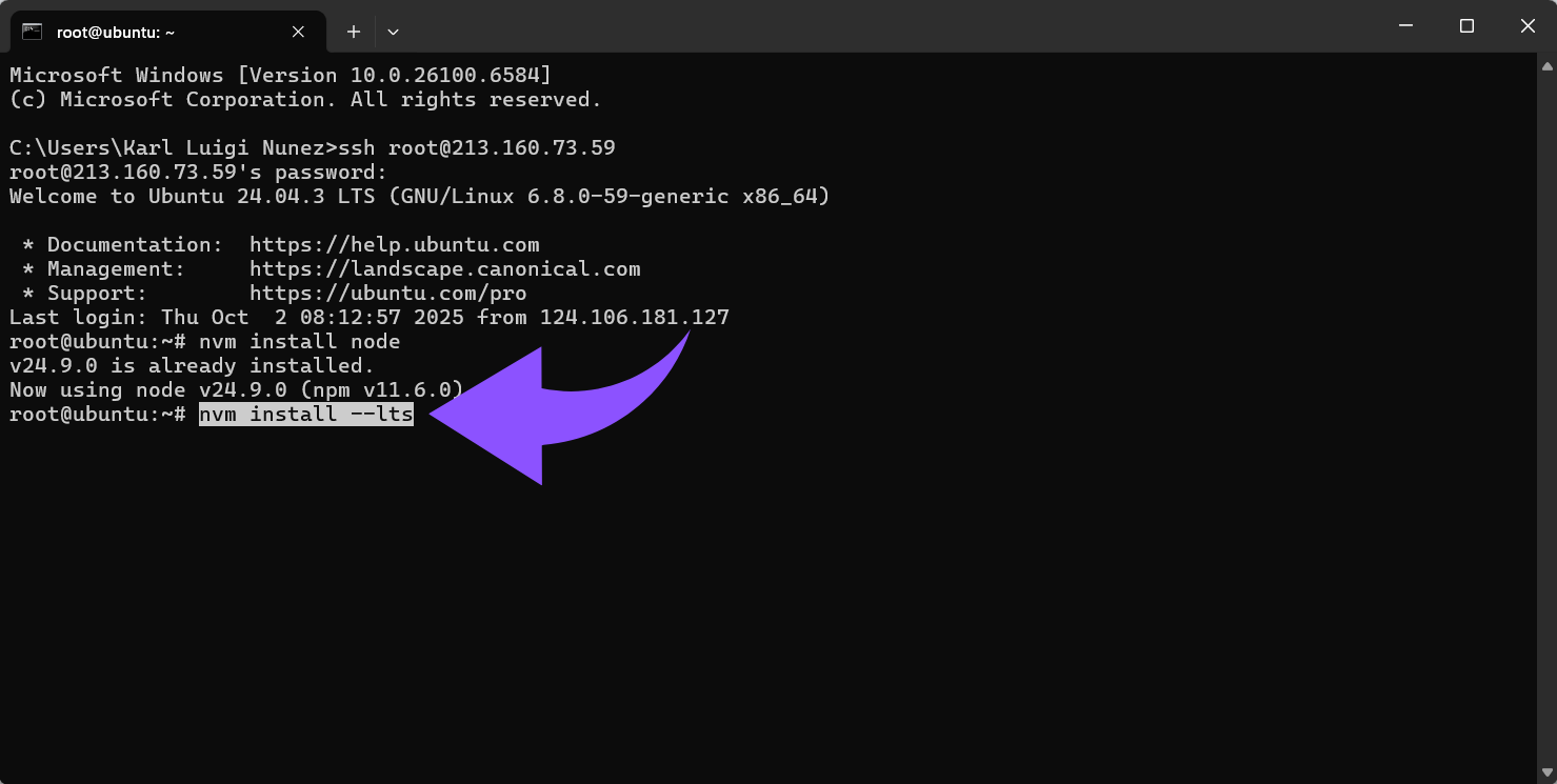 Neueste Version mit langfristigem Support (LTS)