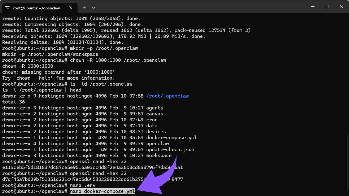 Docker Compose einrichten