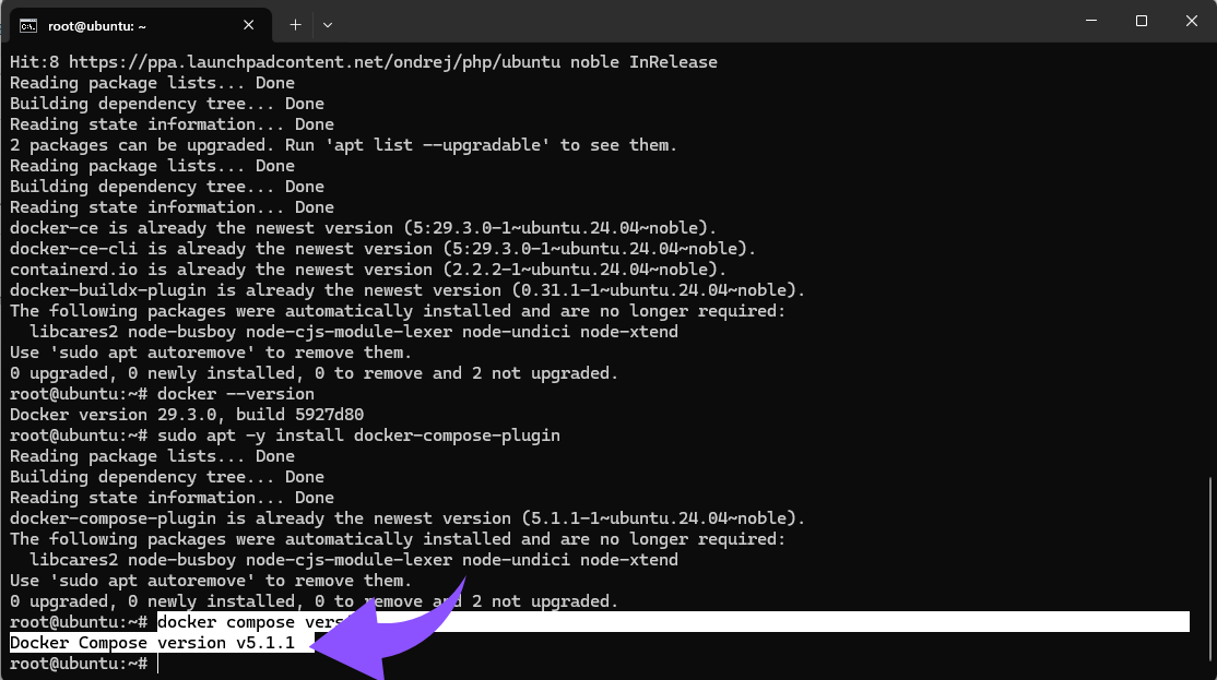 docker compose version.png