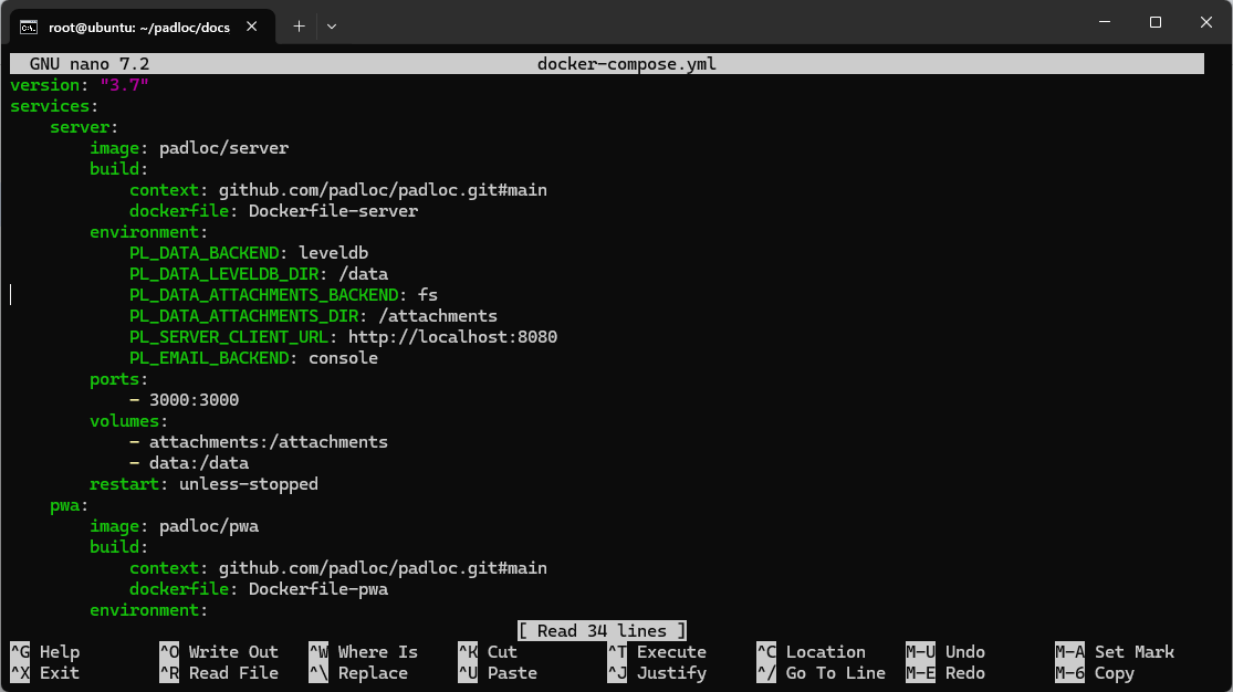 Docker-Compose-Konfiguration
