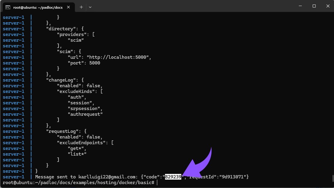 docker compose logs result.png