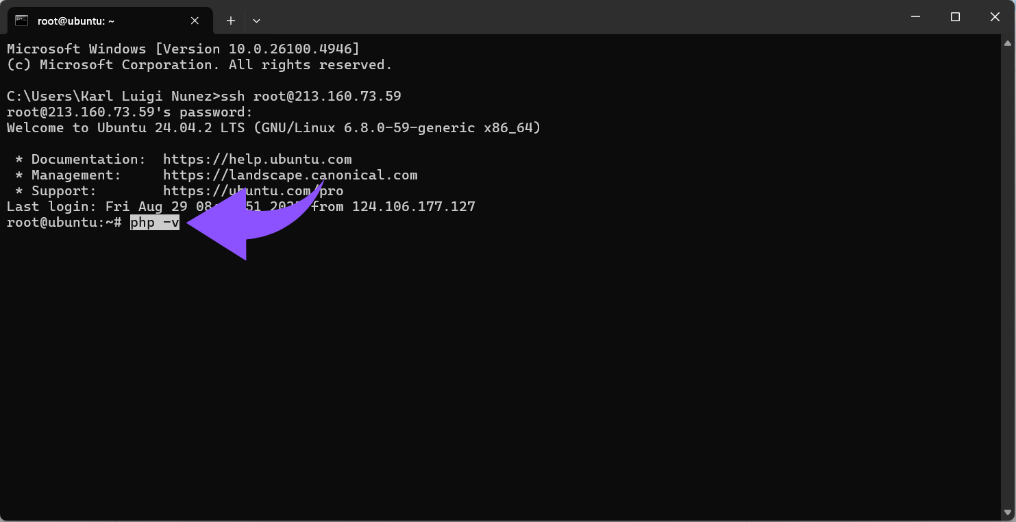 PHP Version herausfinden