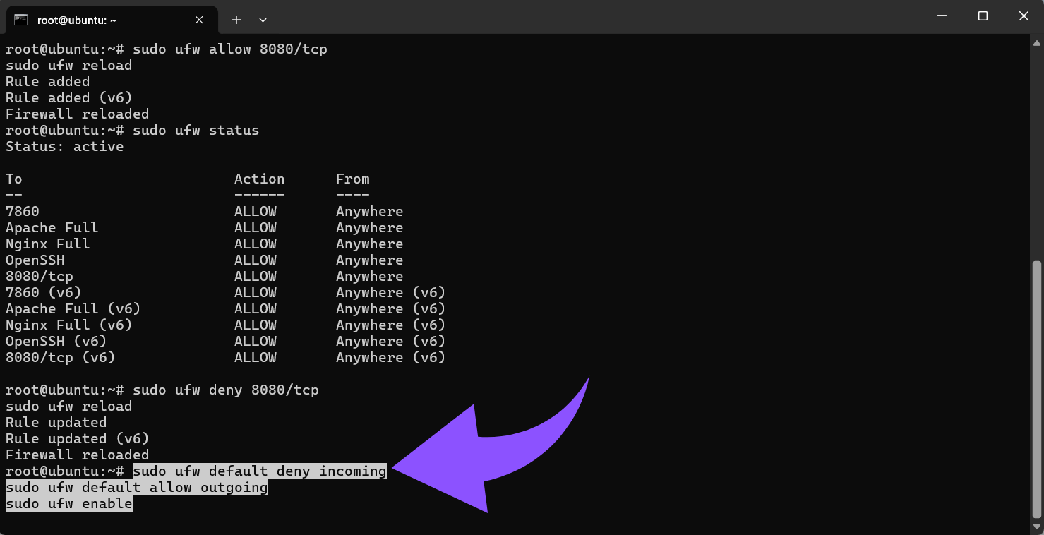 Konfigurieren und Verwalten der VPS-Firewall