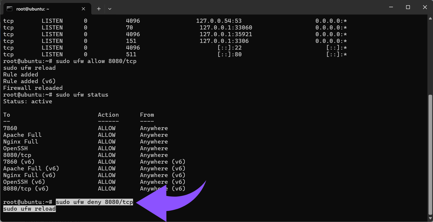 Nicht benutzte Ports schließen oder deaktivieren