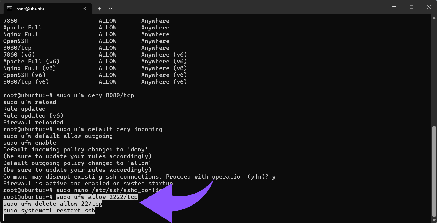 Ändern des Standard-SSH-Ports aus Sicherheitsgründen