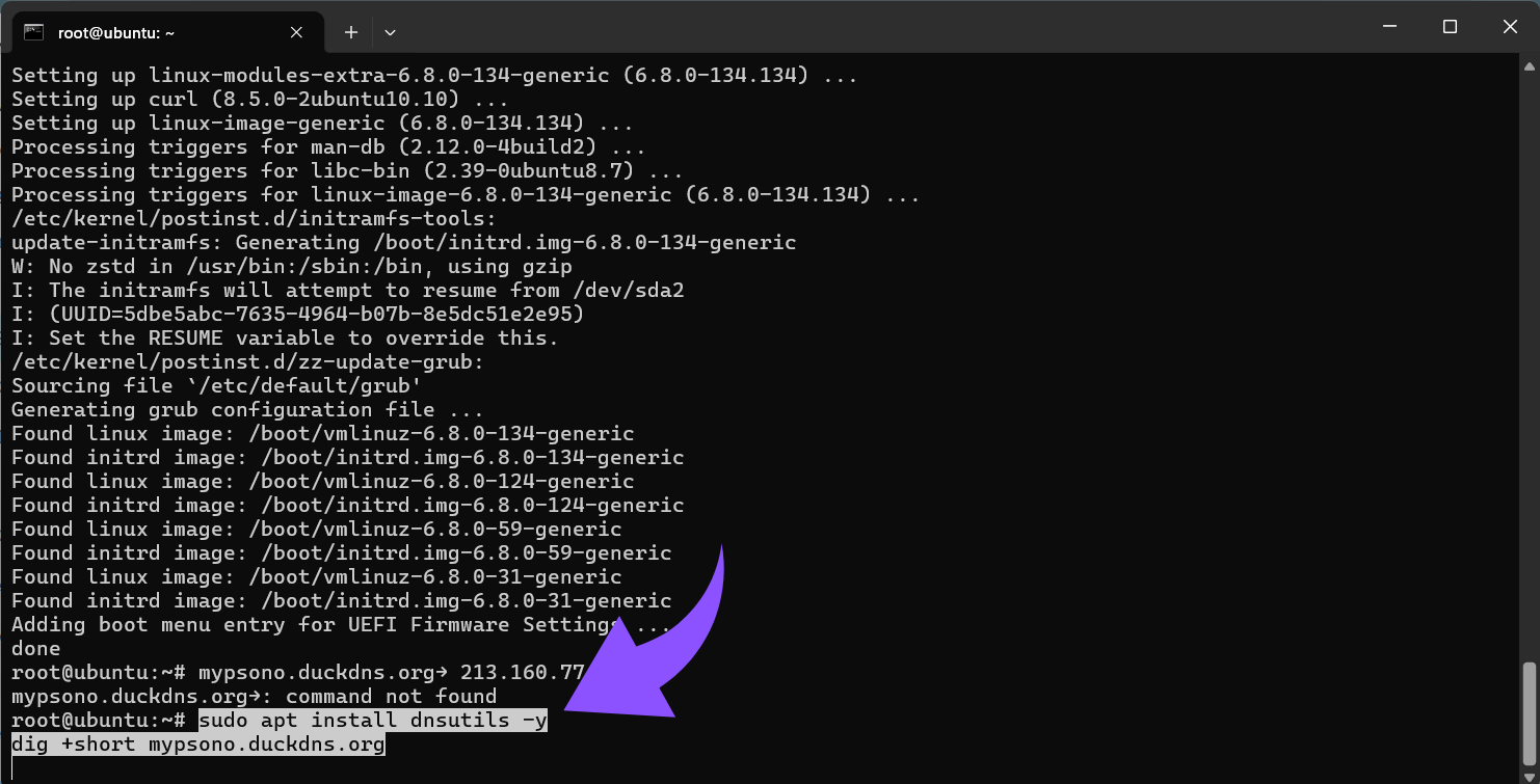 sudo apt install dnsutils -ydig +short psono.example.com.png