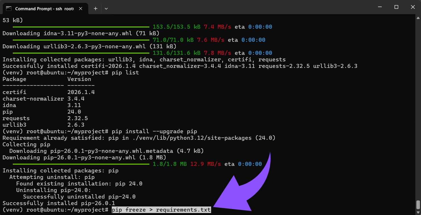 Frier deine Abhängigkeiten ein