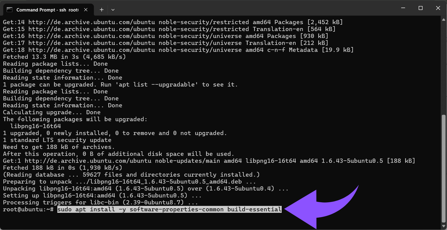 Installiere Build-Tools