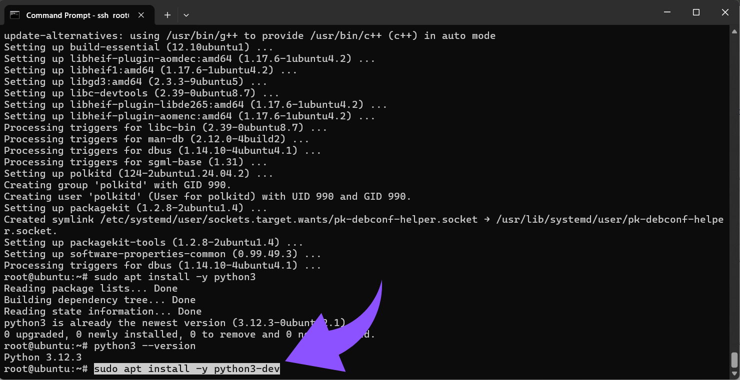 Python-Entwicklungs-Header