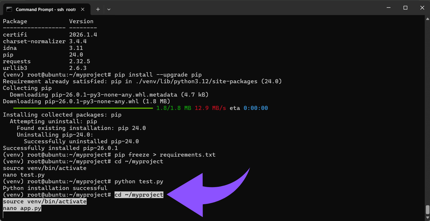 Ein einfaches Python-Programm ausführen