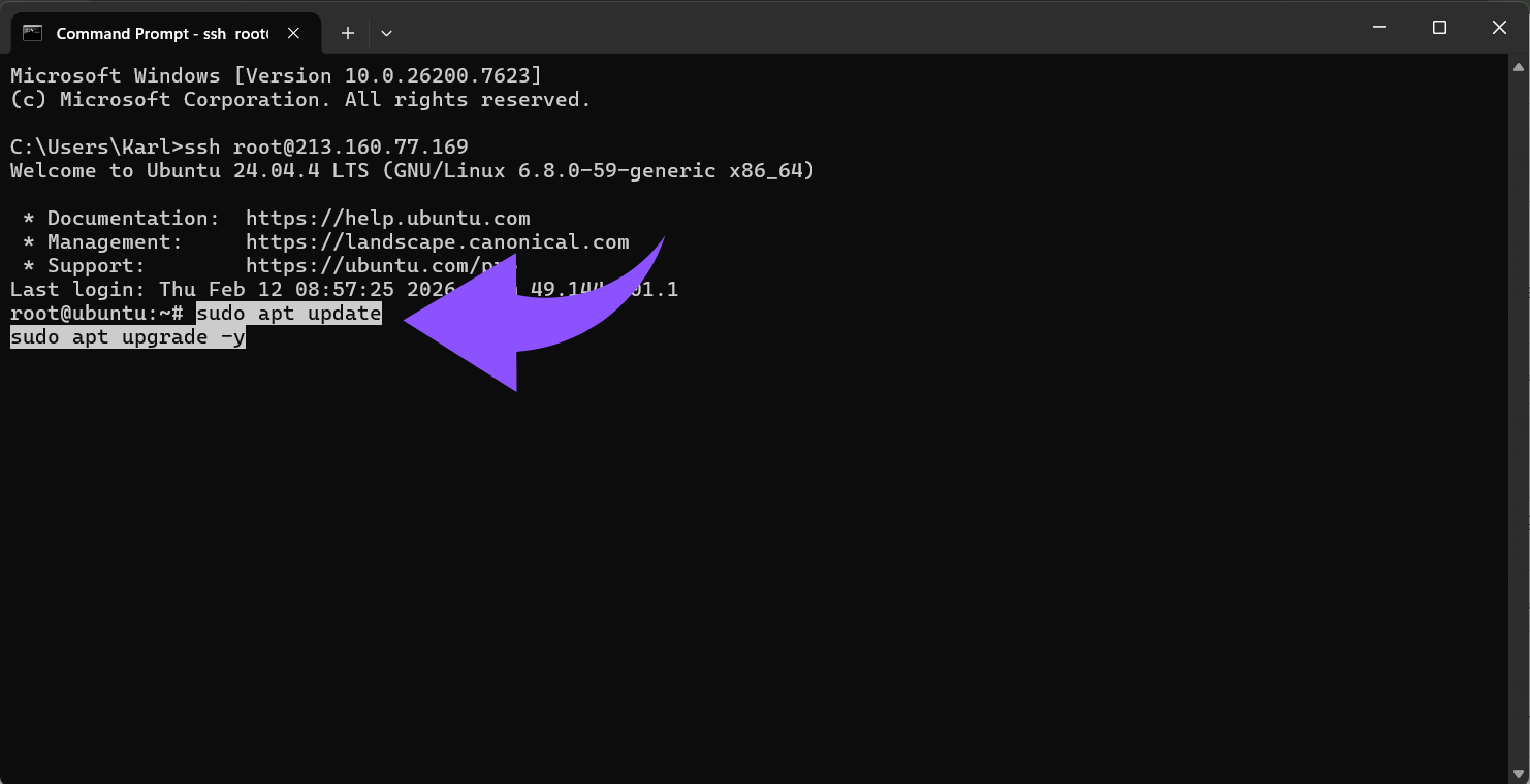Systempakete aktualisieren