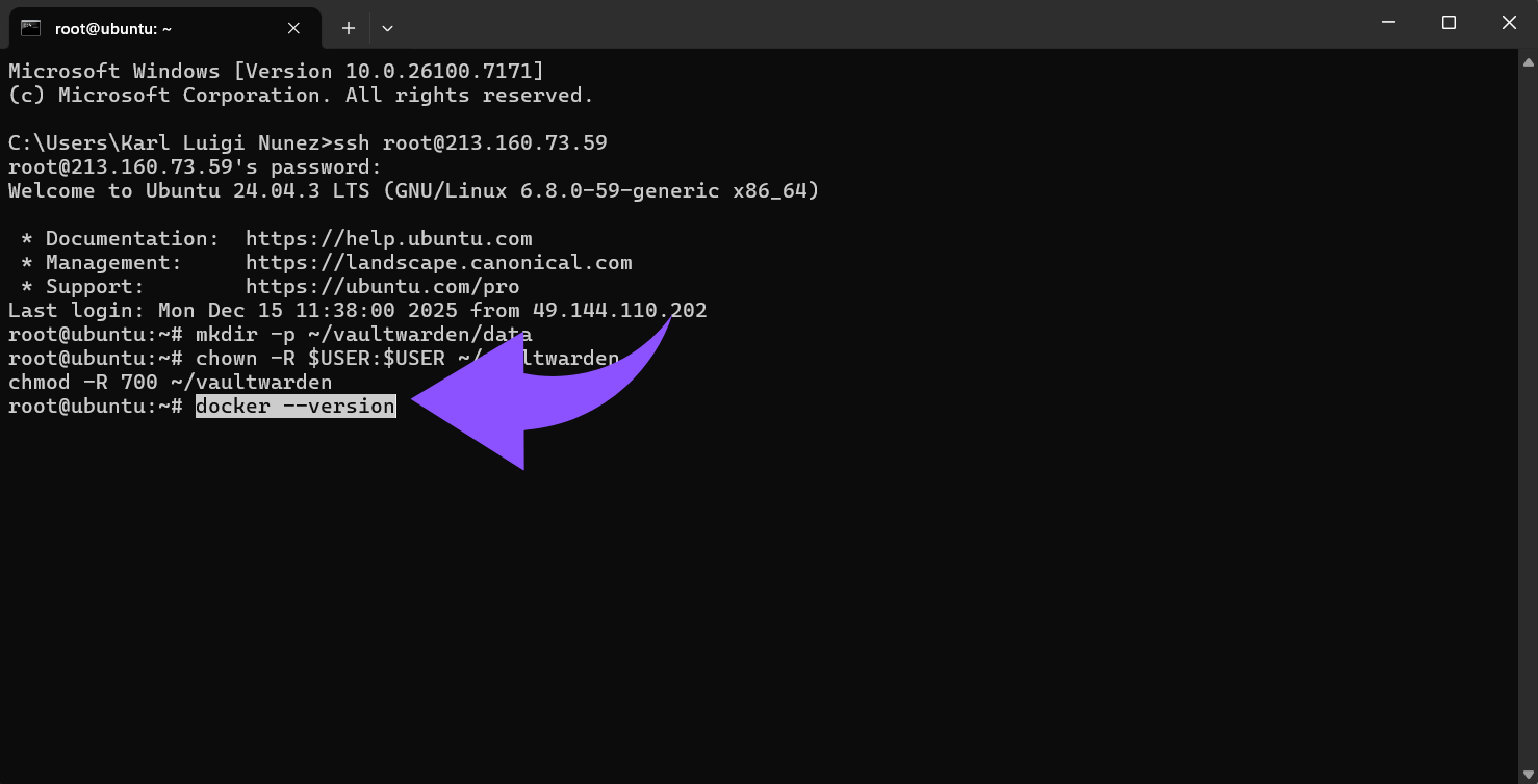 docker &ndash;version.png